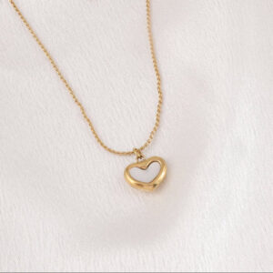 Dainty Mother-of-Pearl Heart Necklace