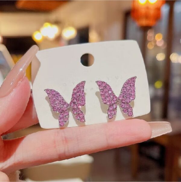 Sparkle Butterfly Studs - Image 2