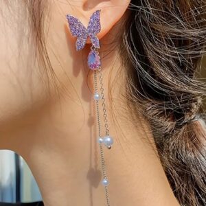 Purple Fairy Drop Earrings