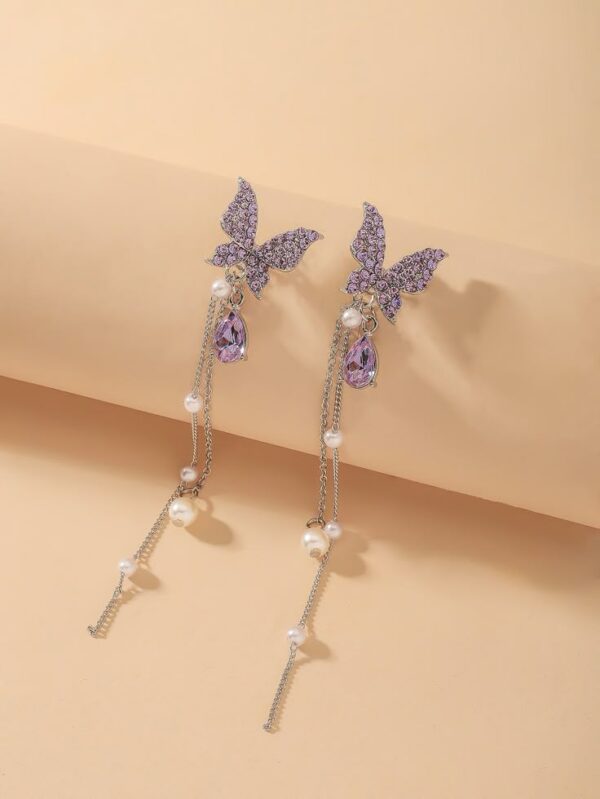 Purple Fairy Drop Earrings - Image 2