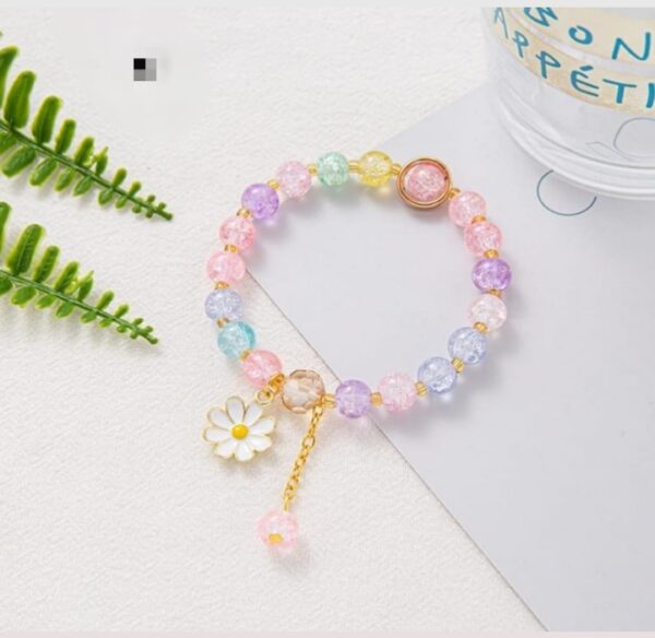Colorful Beaded Daisy Bracelet