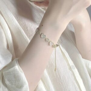 Heart & Crystal Adjustable Bracelet