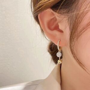 Dainty Diamond Dangle Earrings