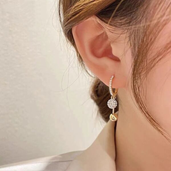 Dainty Diamond Dangle Earrings